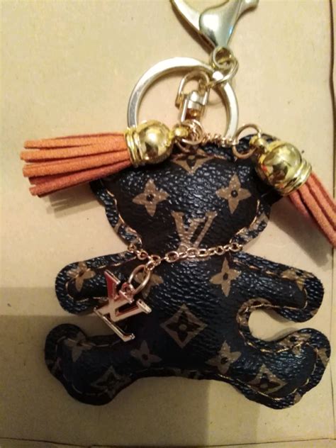 louis vuitton dog keyring|louis vuitton teddy bear keychain.